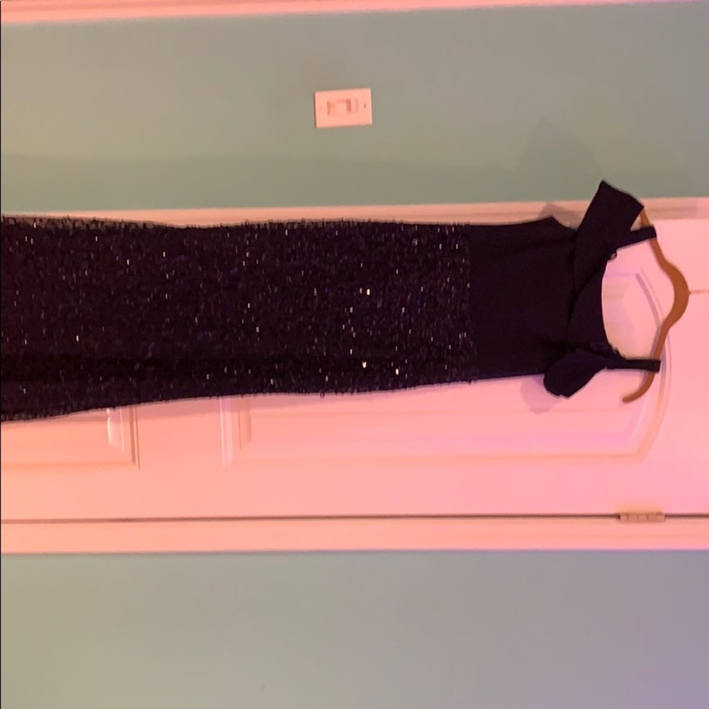 Navy blue gown